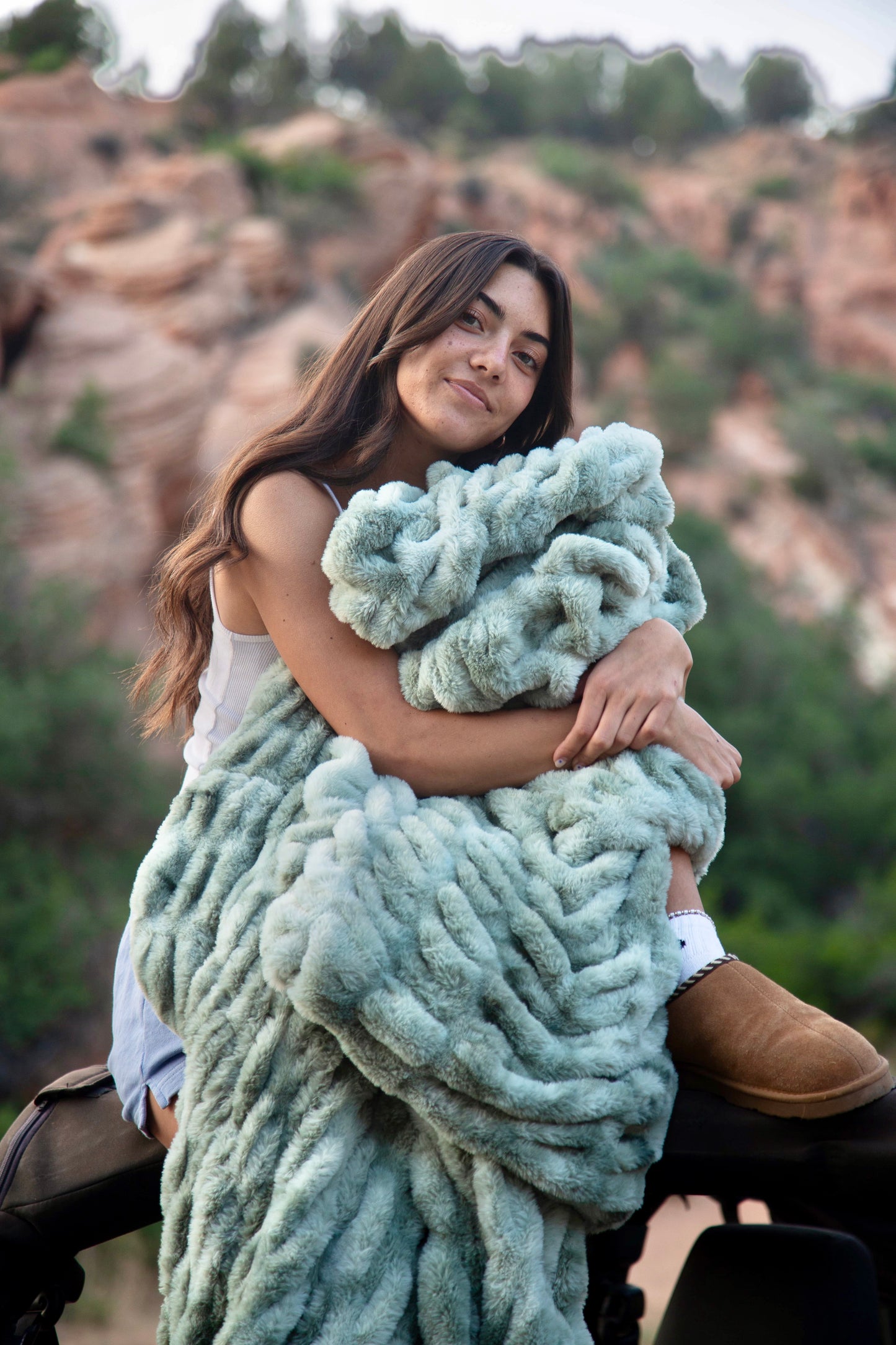 Marble Green Blanket