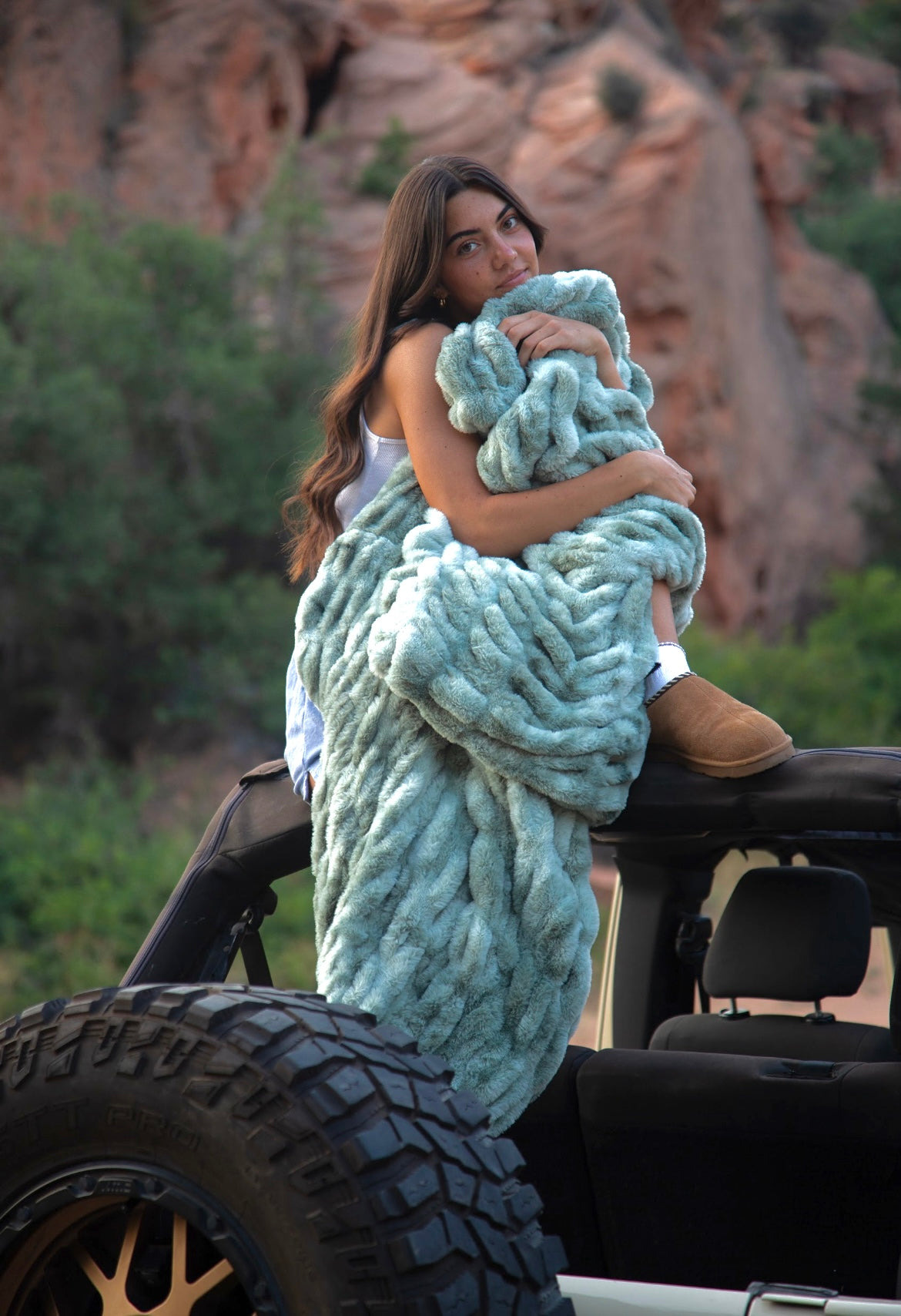 Marble Green Blanket