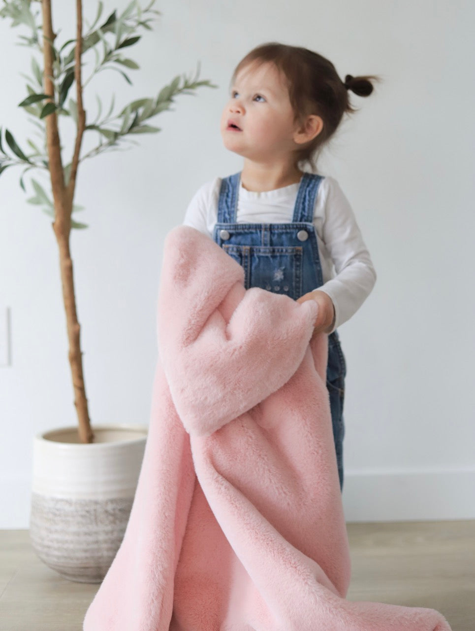 Baby Minky Blanket - Light Pink