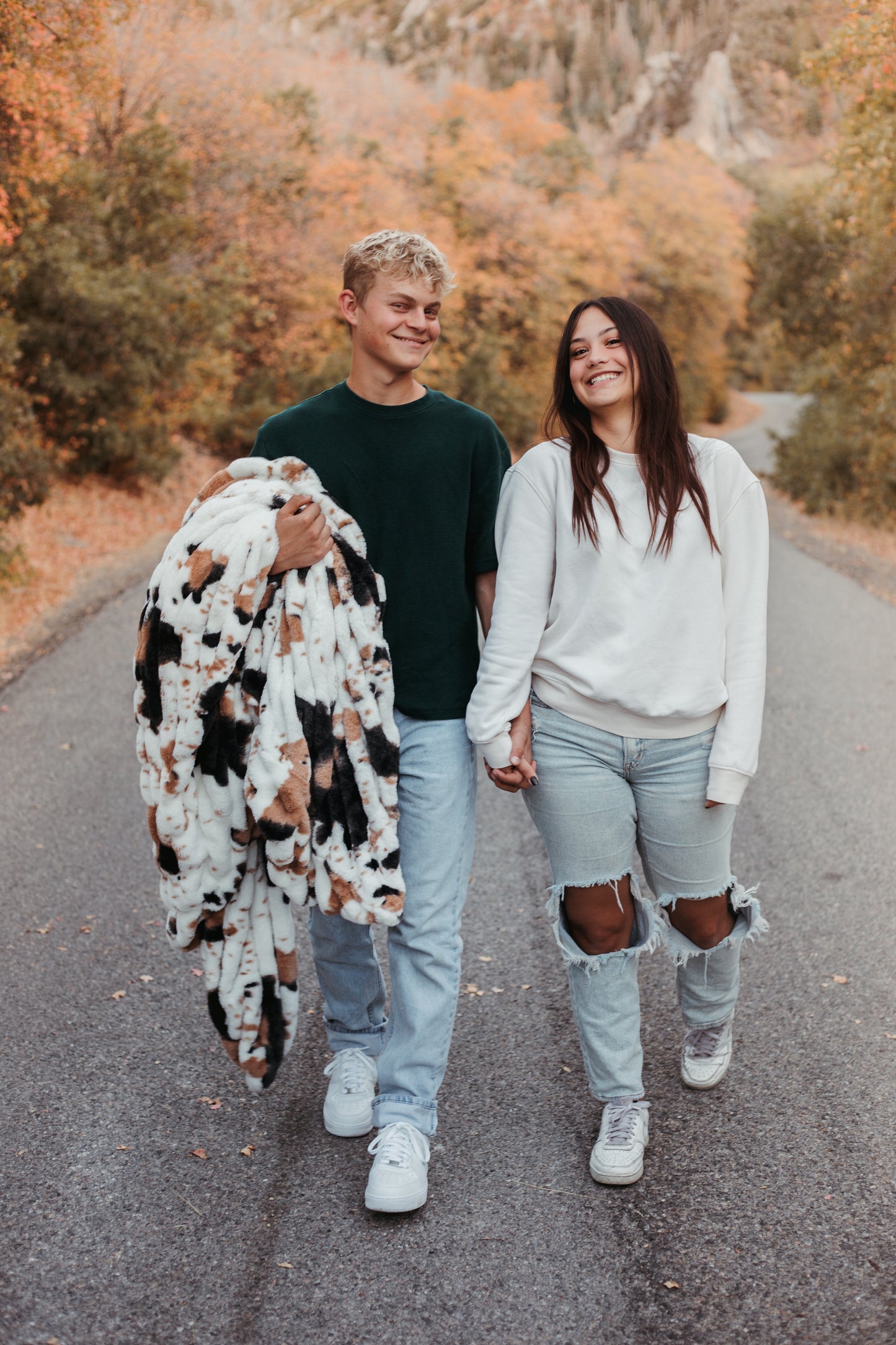 Brown Cow Print Blanket