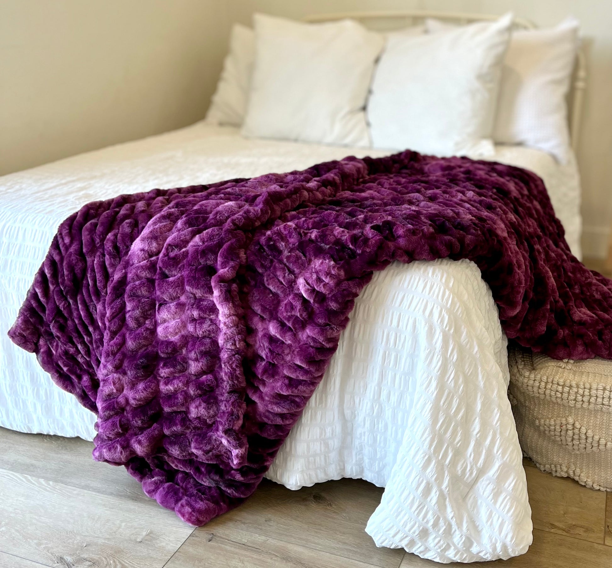 Perflecty Plum Blanket – Lux Designer Blankets - Main Image