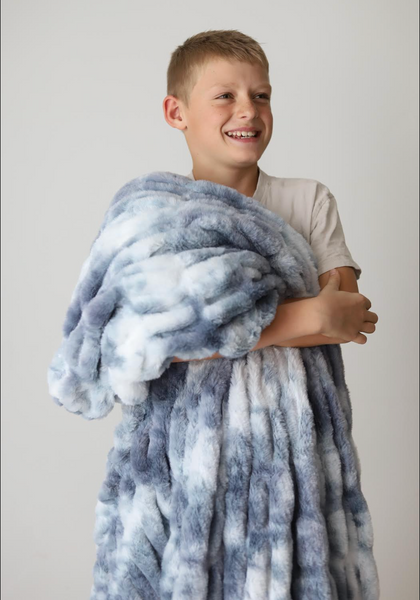 Rip Tide Blue Blanket – Lux Designer Blankets