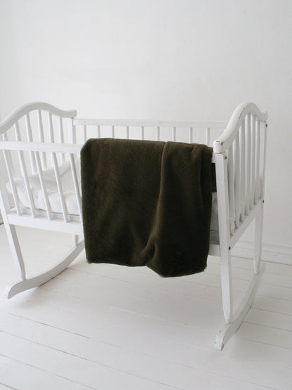 Baby Minky Blanket - Olive Green