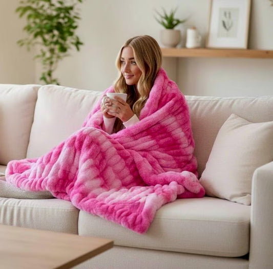 Pink Peony Blanket