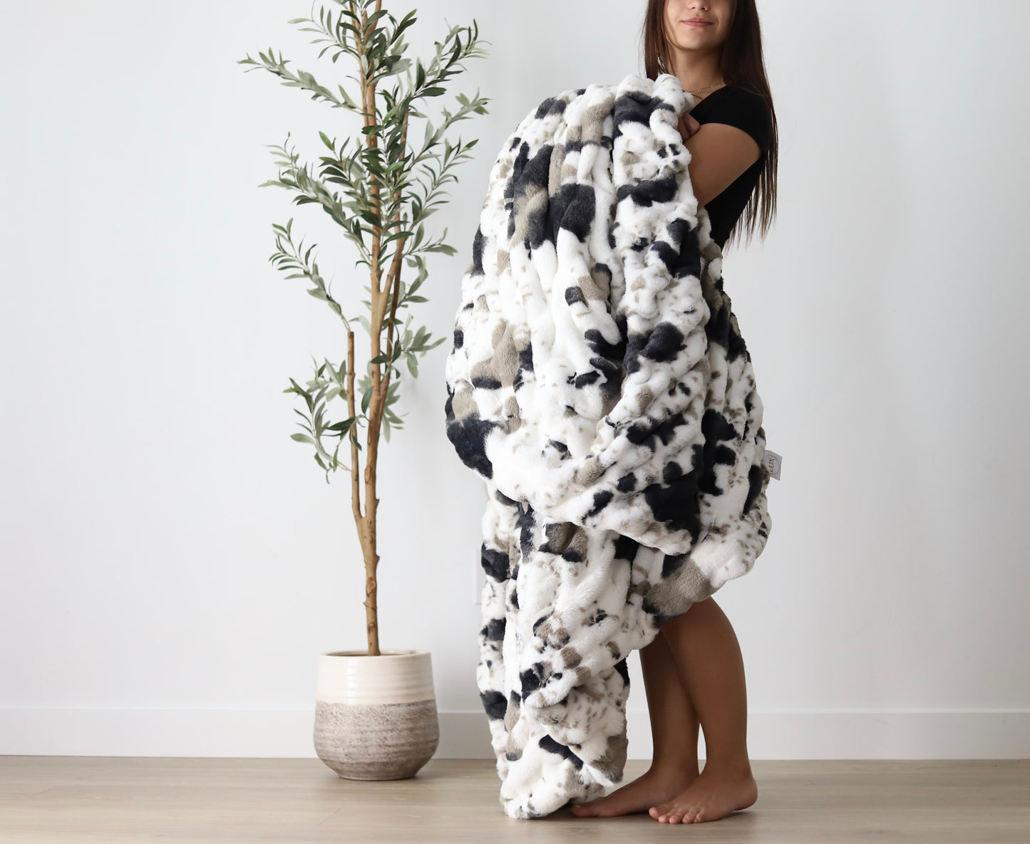 Black Cow Blanket